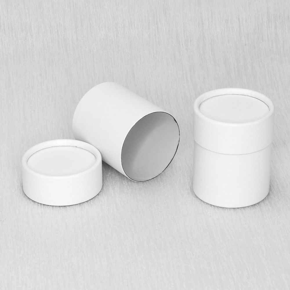 Round Mini Cylinder Box. Color White 6.5cmØ x 7.5cm Height. Set of 6