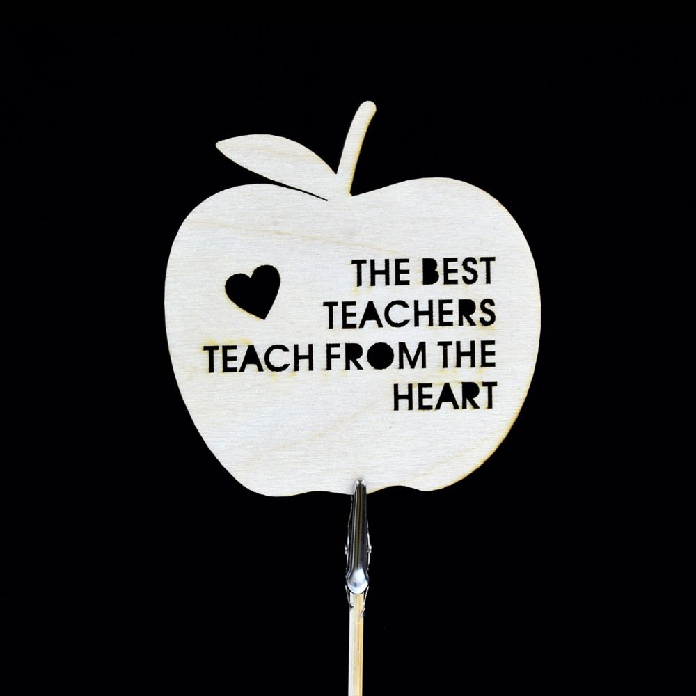 Wooden Bouquet Topper - Happy Teacher's Day (Set of 5 pcs)